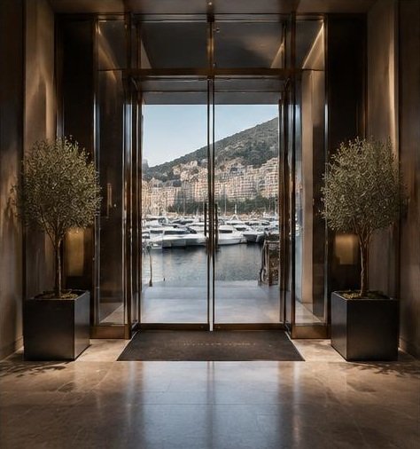 Boutique horlogère — détail architectural
