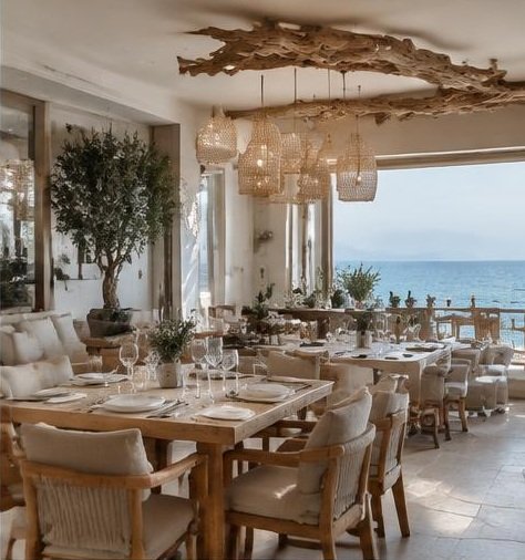 Restaurant de plage — espace intime