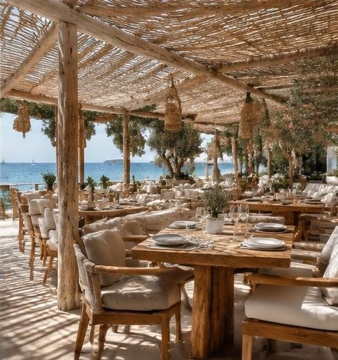 Restaurant de plage — détail architectural